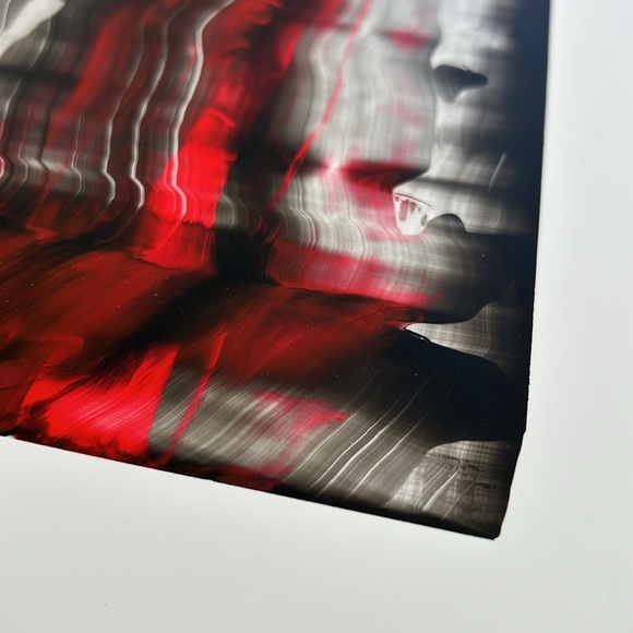 Untitled abstract painting 11x14 inches on yupo paper - Picture 3 of 7